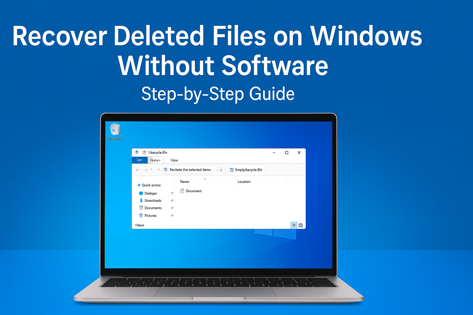 Recover Deleted Files on Windows Without Software: Complete Guide